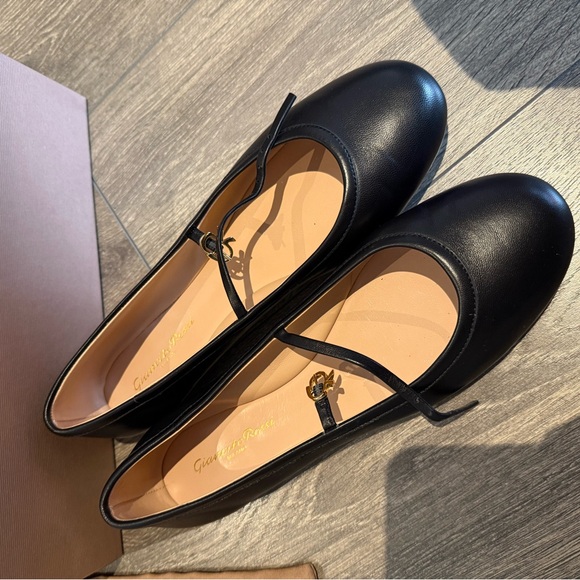 Gianvito Rossi Black Leather Carla Ballet Flats (Brand new) - Picture 1 of 8